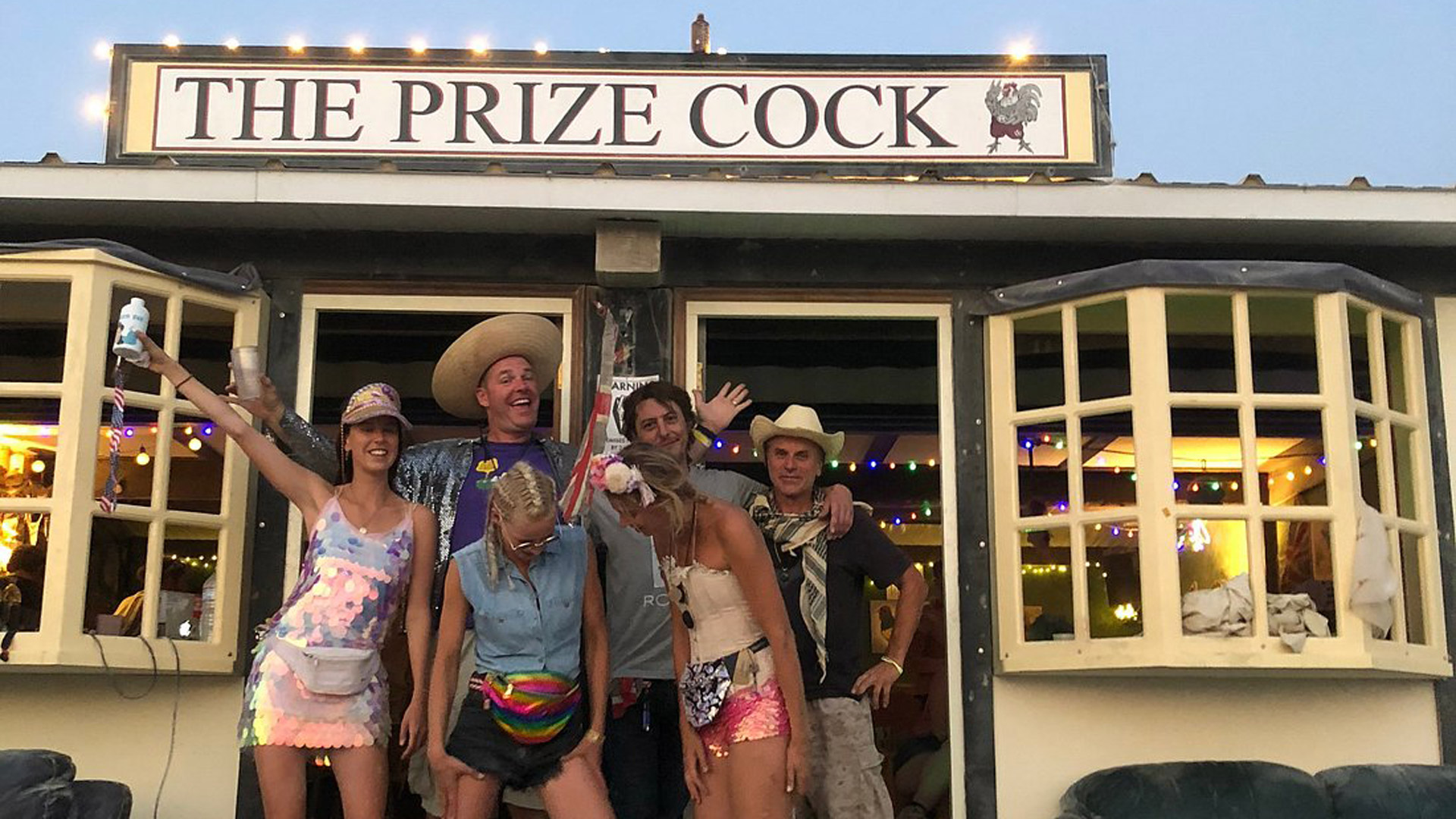 Secret Garden Party — The Prize Cock pub